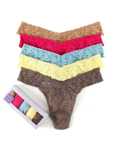 Hanky Panky Value 5 Pack Original Rise Thongs In Multicolor