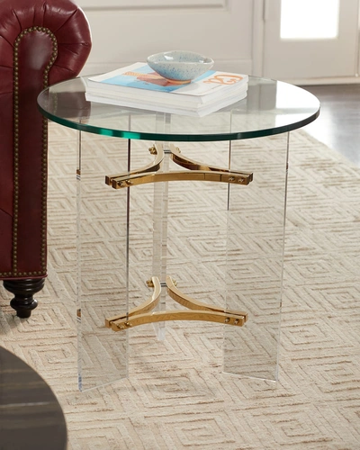 Interlude Home Tamara Acrylic Side Table In Clear
