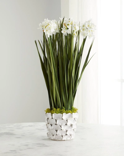 John-richard Collection Paper Whites Faux-floral Arrangement