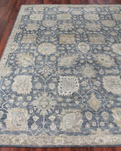 Exquisite Rugs Seabrook Hand-knotted Rug, 9' X 12' In Blue