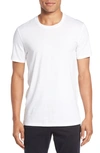 Vince Linen Short Sleeve Crew Tee Hillside Blue In White