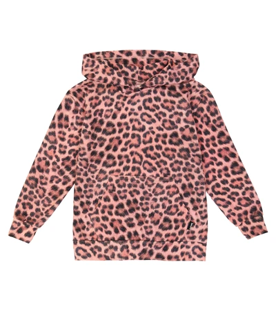Molo Kids' Rhona Cotton-blend Hoodie In Rose Jaguar