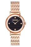 Missoni Fiammato Bracelet Watch, 37mm In Ip Rose Gold