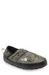 The North Face Green Thermoball Traction V Slippers In Green/ Brown