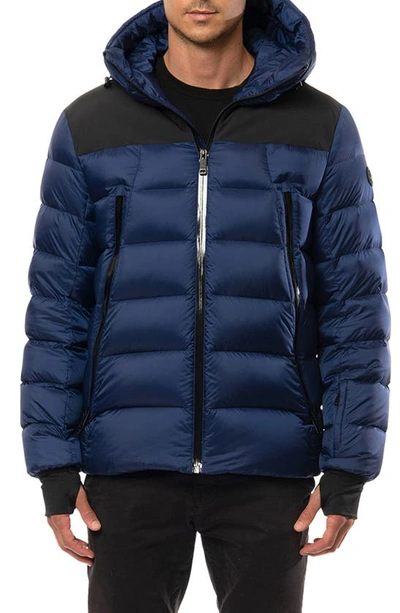 The Recycled Planet Company Recycled Down Puffer Coat In Deep Blue