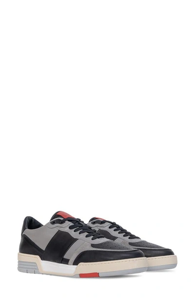 Collegium Pillar Destroyer Ii Grey Panelled Leather Sneakers