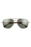 Ray Ban 56mm Square Sunglasses In Arista/ Green