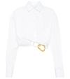 Christopher Esber Resin Linked Cropped Shirt White In White