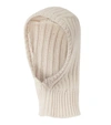The Row Everest Rib Cashmere Knit Balaclava In Beige