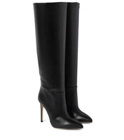 Paris Texas 105mm Leather Tall Boots In Black