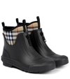 BURBERRY VINTAGE CHECK RUBBER BOOTS,P00640398