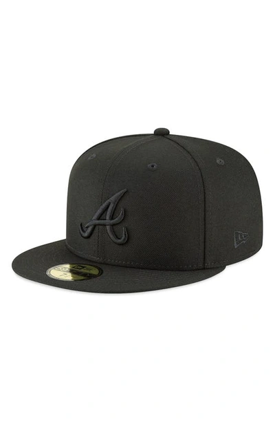 New Era Black Atlanta Braves Primary Logo Basic 59fifty Fitted Hat