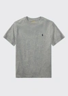 Polo Ralph Lauren Kids' Cotton Jersey Crewneck Tee In Andover Heather Gray