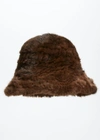 La Fiorentina Mink Bucket Hat In Brown