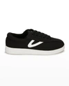 Tretorn A-nyliteca Canvas Retro Tennis Sneakers In Bk/wt