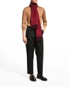 Neiman Marcus Men's Double-face Cashmere Scarf In Red