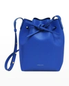 MANSUR GAVRIEL MINI SAFFIANO LEATHER BUCKET BAG,PROD246620051