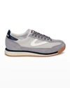Tretorn A-rawlins Colorblock Suede Retro Sneakers In Grywt