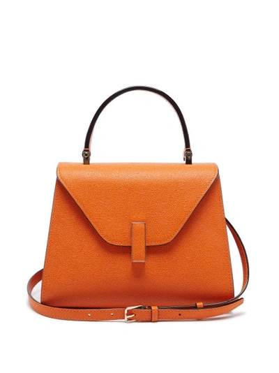 Valextra Iside Mini Saffiano-leather Handbag In Orange