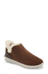 Olukai Malua Hulu Genuine Shearling Slip-on Sneaker In Java/ Sand Shell