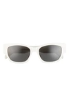 Celine Women's Rectangular Sunglasses, 54mm In Ivory / Smoke