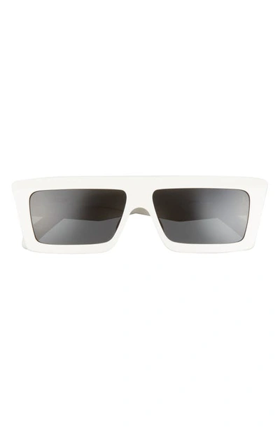 Celine Monochroms Cl 40214u 25a Flattop Sunglasses In Ivory / Smoke