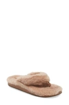 Olukai Kipea Heu Genuine Shearling Slide Sandal In Tan/ Tan