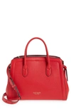 Kate Spade Knott Large Leather Satchel In Lingonberry