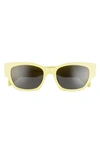 Celine 54mm Cat Eye Sunglasses In Shiny Light Green / Smoke
