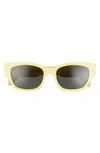 Celine 54mm Rectangular Sunglasses In Green