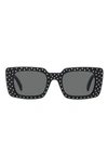 CELINE 51MM STUDDED RECTANGLE SUNGLASSES,CL4213ISW5101A