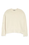 Allsaints Kiera Cashmere Blend Crewneck Sweater In Ivory White