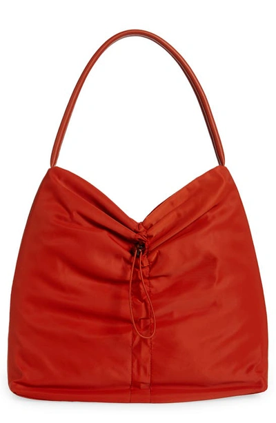 Staud Felix Nylon Tote In Rust