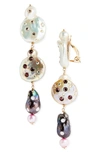ISSHI POND FRESHWATER PEARL CLIP EARRINGS,ERS22005