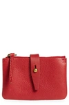 Madewell The Leather Accordion Wallet In Pomegranate Seed