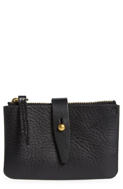 Madewell The Leather Accordion Wallet In True Black