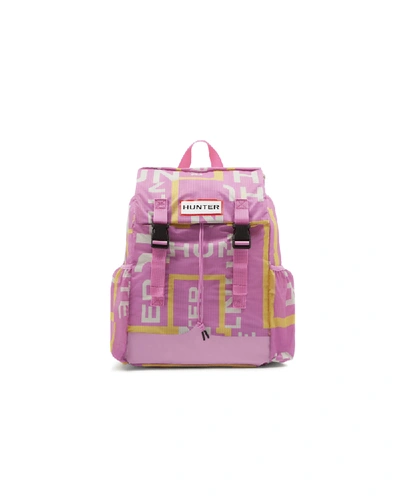 Hunter Exploded Logo Ripstop Packable Backpack In Purple