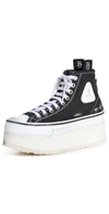 R13 Platform High Top Sneaker In Black