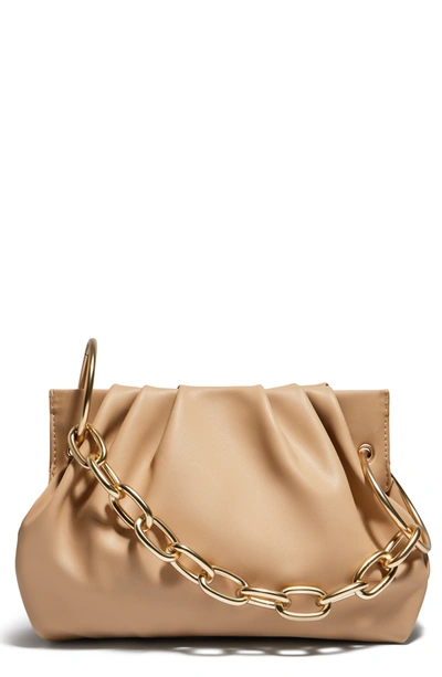 House Of Want Chill Vegan Leather Frame Clutch In Beige