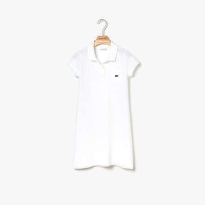 Lacoste Kids' Piqué Polo Dress - 8 Years In White