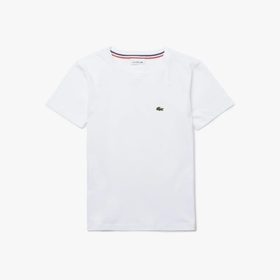 Lacoste Kids' Crew Neck Cotton Jersey T-shirt  - 12 Years In White