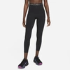 Nike Women's  Pro High-waisted 7/8 Leggings With Pockets In Black,particle Grey