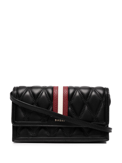 Bally Dafford Diamond-quilted Crossbody Bag In Black