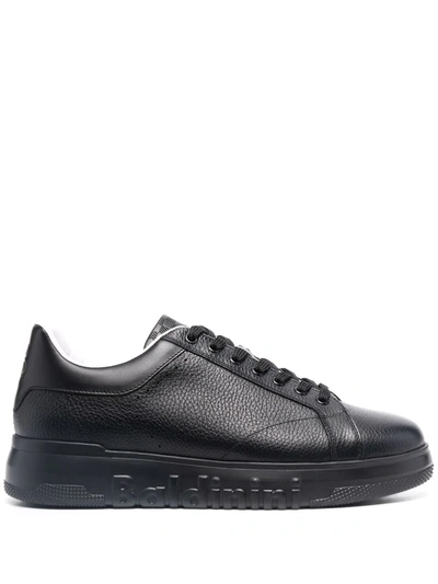 Baldinini Blubber Low-top Leather Sneakers In Schwarz