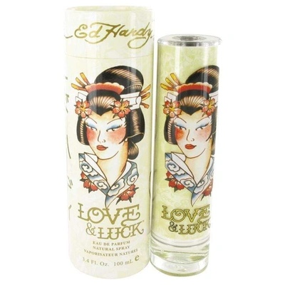 Christian Audigier Love & Luck By  Eau De Parfum Spray 3.4 oz For Women