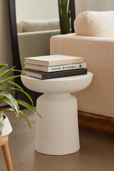 Urban Outfitters Pedestal Indoor/outdoor Side Table In White At
