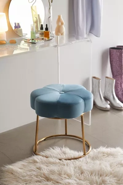 Urban Outfitters Ciara Flower Vanity Stool