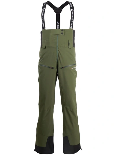 Perfect Moment Shell High-waist Overalls In Green