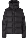 Burberry Detachable-sleeve Puffer Jacket In Black
