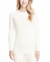 Cuddl Duds Softwear With Stretch Long-sleeve Layering Top In Ivory